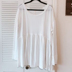 Free People Forever Your Girl White Babydoll Top